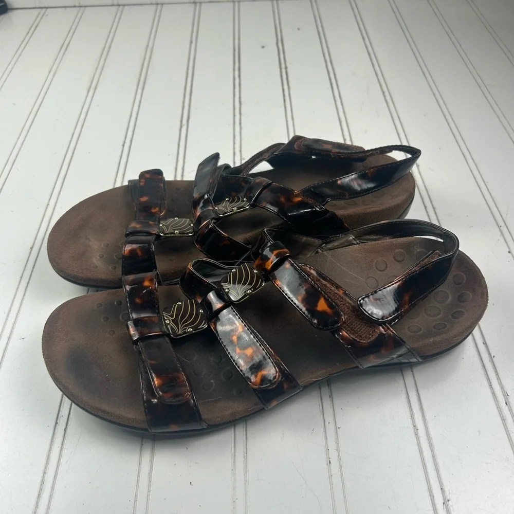 Vionic by Orthaheel Amber Tortoise Sandals Women’s Size 9